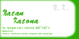 natan katona business card